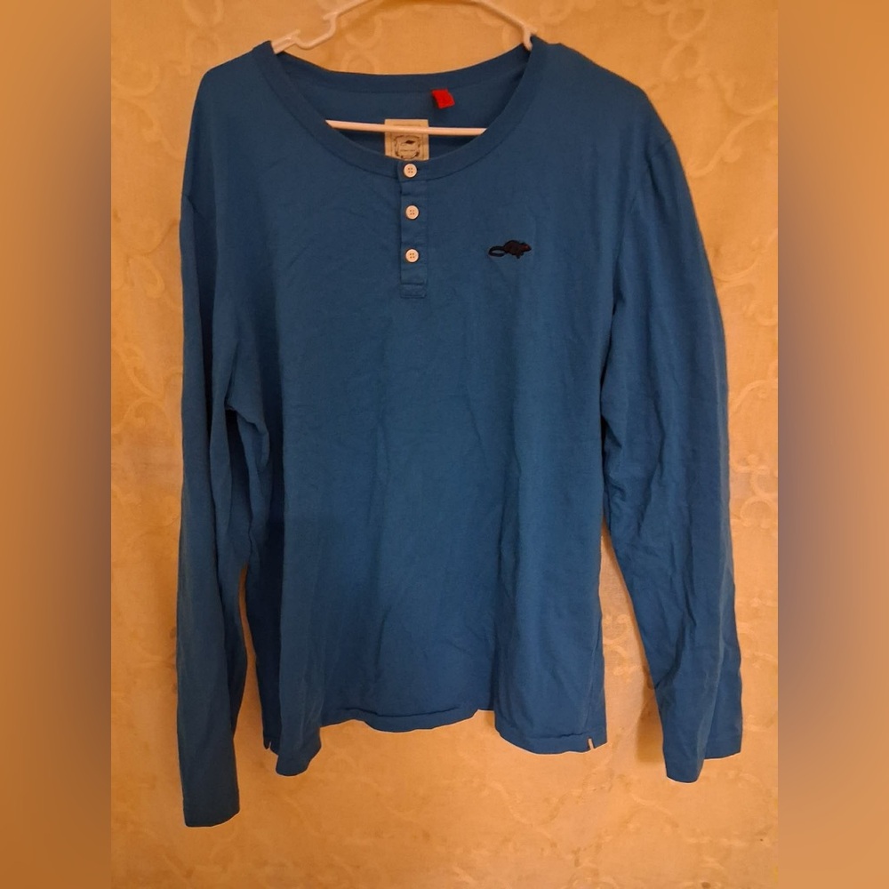 MARC JACOBS Stray Rat Size L Blue Cotton Long Sleeve T-Shirt